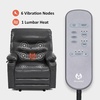 image:imageMCombo Large Power Recliner Chair with Heat and Vibration Cup Holder USB Port Faux Leather Electric Reclining for Living Room PR659 Dark GreyDark Grey