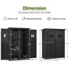 image:imageMCombo Large Wooden Outdoor Storage Cabinet with 2 Shelves Oversize Garden Storage Shed with Lock Tool Shed for Patio Yard Lawn 1911 BlackBlack