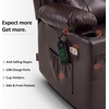 image:imageMCombo Lay Flat Triple Motor Power Lift Recliner Chair with Massage and Heat Electric Recliner Chair for Elderly People Adjustable Headrest Infinite Position Faux Leather 7662 Dark Brown LargeDark Brown