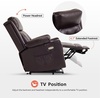 image:imageMCombo Lay Flat Triple Motor Power Lift Recliner Chair with Massage and Heat Electric Recliner Chair for Elderly People Adjustable Headrest Infinite Position Faux Leather 7662 Dark Brown LargeDark Brown