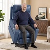image:imageMCombo Lift Chair for Tall Man 66 Dual Motor Power Lift Recliner Chair for Elderly Lay Flat for Sleeping Heat and Massage USB amp Type C Faux Leather 7755 GreyBlue
