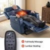 image:imageMCombo Lift Chair for Tall Man 66 Dual Motor Power Lift Recliner Chair for Elderly Lay Flat for Sleeping Heat and Massage USB amp Type C Faux Leather 7755 BlueBlue