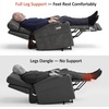 image:imageMCombo Lift Chair for Tall Man 66 Dual Motor Power Lift Recliner Chair for Elderly Lay Flat for Sleeping Heat and Massage USB amp Type C Faux Leather 7755 GreyGrey