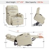 image:imageMCombo Lift Chair for Tall Man 66 Dual Motor Power Lift Recliner Chair for Elderly Lay Flat for Sleeping Heat and Massage USB amp Type C Faux Leather 7755 GreyCream White
