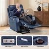 image:imageMCombo Lift Chair for Tall Man 66 Dual Motor Power Lift Recliner Chair for Elderly Lay Flat for Sleeping Heat and Massage USB amp Type C Faux Leather 7755 GreyBlue