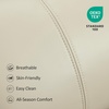 image:imageMCombo Lift Chair for Tall Man 66 Dual Motor Power Lift Recliner Chair for Elderly Lay Flat for Sleeping Heat and Massage USB amp Type C Faux Leather 7755 BlueCream White