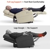 image:imageMCombo Lift Chair for Tall Man 66 Dual Motor Power Lift Recliner Chair for Elderly Lay Flat for Sleeping Heat and Massage USB amp Type C Faux Leather 7755 BlueCream White