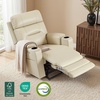 image:imageMCombo Lift Chair for Tall Man 66 Dual Motor Power Lift Recliner Chair for Elderly Lay Flat for Sleeping Heat and Massage USB amp Type C Faux Leather 7755 GreyCream White