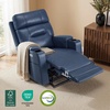 image:imageMCombo Lift Chair for Tall Man 66 Dual Motor Power Lift Recliner Chair for Elderly Lay Flat for Sleeping Heat and Massage USB amp Type C Faux Leather 7755 GreyBlue