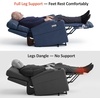 image:imageMCombo Lift Chair for Tall Man 66 Dual Motor Power Lift Recliner Chair for Elderly Lay Flat for Sleeping Heat and Massage USB amp Type C Faux Leather 7755 GreyBlue