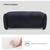 image:imageMCombo Linen Upholstered Ottoman with Hidden Storage Padded Footstool Bench with SoftClose Lid for Bedroom Entryway amp Living Room Dcor Model W713 Dark BlueDark Blue