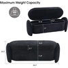 image:imageMCombo Linen Upholstered Ottoman with Hidden Storage Padded Footstool Bench with SoftClose Lid for Bedroom Entryway amp Living Room Dcor Model W713 Dark BlueDark Blue