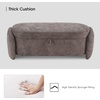 image:imageMCombo Linen Upholstered Ottoman with Hidden Storage Padded Footstool Bench with SoftClose Lid for Bedroom Entryway amp Living Room Dcor Model W713 Dark BlueGrey