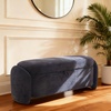 image:imageMCombo Linen Upholstered Ottoman with Hidden Storage Padded Footstool Bench with SoftClose Lid for Bedroom Entryway amp Living Room Dcor Model W713 Dark BlueDark Blue
