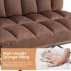 image:imageMCombo Loveseat Sofa Couch MidCentury Velvet Armless Settee 2Seater Upholstered Bench for Living Room Bedroom 4018 2 Sets BrownBrown
