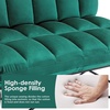 image:imageMCombo Loveseat Sofa Couch MidCentury Velvet Armless Settee 2Seater Upholstered Bench for Living Room Bedroom 4018 2 Sets BrownDark Green