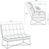image:imageMCombo Loveseat Sofa Couch MidCentury Velvet Armless Settee 2Seater Upholstered Bench for Living Room Bedroom 4018 2 Sets BrownDark Grey