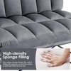 image:imageMCombo Loveseat Sofa Couch MidCentury Velvet Armless Settee 2Seater Upholstered Bench for Living Room Bedroom 4018 2 Sets BrownDark Grey