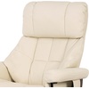 image:imageMCombo Manual Swivel Recliner with Ottoman Reclining Chair with Vibration Massage for Small Spaces Living Room Office Faux Leather 9068 Dark BrownCream White