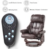 image:imageMCombo Manual Swivel Recliner with Ottoman Reclining Chair with Vibration Massage for Small Spaces Living Room Office Faux Leather 9068 Dark BrownDark Brown