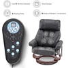 image:imageMCombo Manual Swivel Recliner with Ottoman Reclining Chair with Vibration Massage for Small Spaces Living Room Office Faux Leather 9068 Dark BrownDark Grey