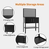 image:imageMCombo Metal Workbench for Garage Adjustable Worktable with Storage Cabinet for Home Office Basements Bench81 Black