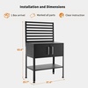 image:imageMCombo Metal Workbench for Garage Adjustable Worktable with Storage Cabinet for Home Office Basements Bench81 Black