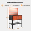 image:imageMCombo Metal Workbench for Garage Adjustable Worktable with Storage Cabinet for Home Office Basements Bench81 Orange