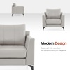 image:imageMCombo Modern Accent Chair Faux Leather Lounge Armchair with Sloped Arms for Living Room Office Reception Waiting Room 4629 1 GreyBeige