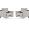 image:imageMCombo Modern Accent Chair Faux Leather Lounge Armchair with Sloped Arms for Living Room Office Reception Waiting Room 4629 1 GreyBeige