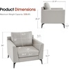 image:imageMCombo Modern Accent Chair Faux Leather Lounge Armchair with Sloped Arms for Living Room Office Reception Waiting Room 4629 1 GreyBeige