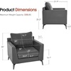 image:imageMCombo Modern Accent Chair Faux Leather Lounge Armchair with Sloped Arms for Living Room Office Reception Waiting Room 4629 1 GreyGrey
