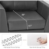 image:imageMCombo Modern Accent Chair Faux Leather Lounge Armchair with Sloped Arms for Living Room Office Reception Waiting Room 4629 1 GreyGrey