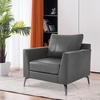 image:imageMCombo Modern Accent Chair Faux Leather Lounge Armchair with Sloped Arms for Living Room Office Reception Waiting Room 4629 1 GreyGrey