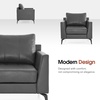 image:imageMCombo Modern Accent Chair Faux Leather Lounge Armchair with Sloped Arms for Living Room Office Reception Waiting Room 4629 1 GreyGrey