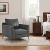 image:imageMCombo Modern Accent Chair Faux Leather Lounge Armchair with Sloped Arms for Living Room Office Reception Waiting Room 4629 1 GreyGrey