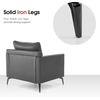 image:imageMCombo Modern Accent Chair Faux Leather Lounge Armchair with Sloped Arms for Living Room Office Reception Waiting Room 4629 1 GreyGrey