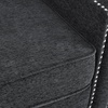 image:imageMCombo Modern Accent Chair with High Legs Chenille Upholstered Single Sofa Chair with Tufted Button Back amp Ergonomic Armrests Solid Wood Legs for Living Room Bedroom 4260 Light BlueGrey