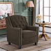image:imageMCombo Modern Accent Chair with High Legs Chenille Upholstered Single Sofa Chair with Tufted Button Back amp Ergonomic Armrests Solid Wood Legs for Living Room Bedroom 4260 Light BlueBrown