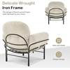 image:imageMCombo Modern Accent Chair with Ottoman Chenille Upholstered Leisure Sofa Chair for Small Space Living Room amp Bedroom 4071 BeigeBeige