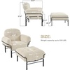image:imageMCombo Modern Accent Chair with Ottoman Chenille Upholstered Leisure Sofa Chair for Small Space Living Room amp Bedroom 4071 BeigeBeige