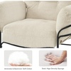 image:imageMCombo Modern Accent Chair with Ottoman Chenille Upholstered Leisure Sofa Chair for Small Space Living Room amp Bedroom 4071 BeigeBeige