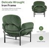 image:imageMCombo Modern Accent Chair with Ottoman Chenille Upholstered Leisure Sofa Chair for Small Space Living Room amp Bedroom 4071 BeigeGreen