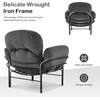 image:imageMCombo Modern Accent Chair with Ottoman Chenille Upholstered Leisure Sofa Chair for Small Space Living Room amp Bedroom 4071 BeigeGrey