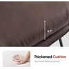image:imageMCombo Modern Accent Chair with Ottoman Leathaire Fabric Armless Chair Upholstered Leisure Chairs for Small Space Living Room amp Bedroom LW951 SaddleDark Brown