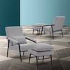 image:imageMCombo Modern Accent Chair with Ottoman Soft Fabric Club Armchair Upholstered Leisure Chair for Small Space Living Room amp Bedroom 41232