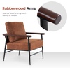 image:imageMCombo Modern Accent Chairs Armchair with Upholstered Cushion Leathaire Fabric Lounge Chairs for Living Room 4748 2 SaddleSaddle
