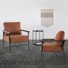 image:imageMCombo Modern Accent Chairs Armchair with Upholstered Cushion Leathaire Fabric Lounge Chairs for Living Room 4748 2 SaddleSaddle