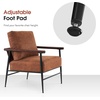 image:imageMCombo Modern Accent Chairs Armchair with Upholstered Cushion Leathaire Fabric Lounge Chairs for Living Room 4748 2 SaddleSaddle