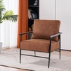 image:imageMCombo Modern Accent Chairs Armchair with Upholstered Cushion Leathaire Fabric Lounge Chairs for Living Room 4748 2 SaddleSaddle